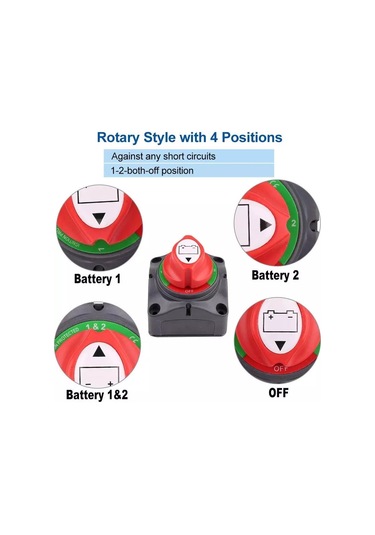 AKÜ DEVRE KESİCİ ŞALTERİ 300A 3P 12-48V 1+2 ÇİFT DEVRELİ 2 KADEME
