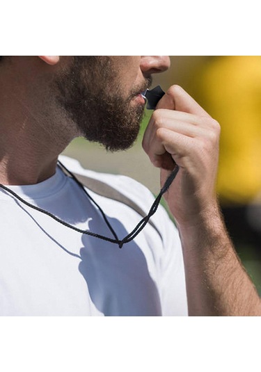 Homyl Spor Düdüğü Hafif Taşınabilir Boyun Askılı Hakemler Siyah