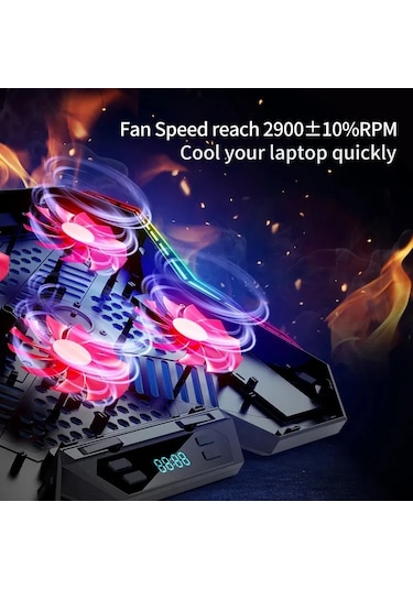 Hpy Pazar Coolcold Rgb Gaming Laptop Soğutucu Altı Fanlı, 12 17"