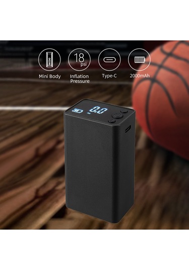 Geeksen Spor Topları İçin Elektrikli Hızlı Şişirici - Siyah - 0-18psi Basınç - 2000mah Pil