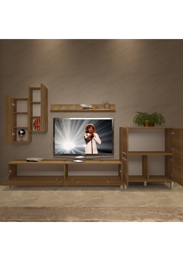 Decoraktiv Eko 6 Mdf Std Krom Ayaklı Tv Ünitesi Tv Sehpası Pera