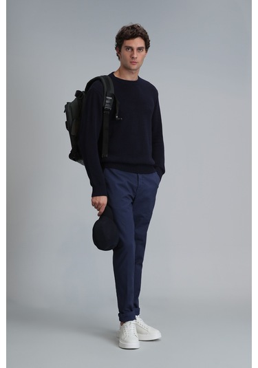 Lufian Tom Smart Erkek Chino Pantolon Slim Fit Lacivert Lacivert 111190313100200 Lacivert
