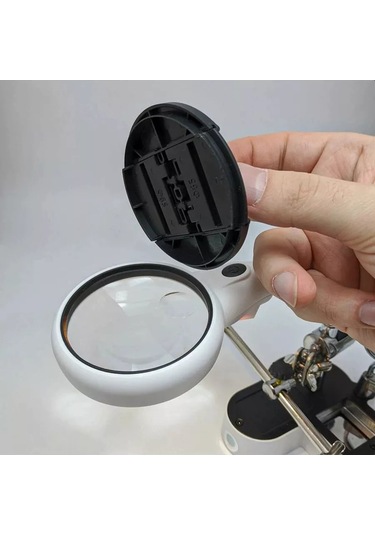 Mylatso Lehimleme İçin Aydınlatmalı Büyüteç Masaya Monte Tutucu Üçüncü El 174976625