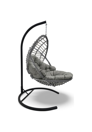 Wellagarden Apemia Rattan Gri Salıncak