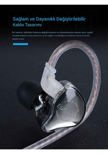 Kz Edc Pro 1dd Iem Kulak İçi Kulaklık Mikrofonlu Edc Pro