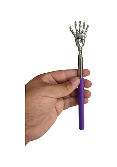 Sırt Kaşıyıcı Uzayabilen El Şeklinde Metal Sırt Kaşıma Aleti 1 Adet- Kaşıyıcı Masaj Aleti Siyah