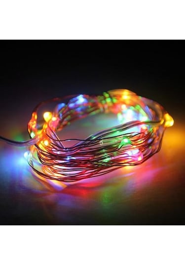 3Mt Karışık Renkli Pilli Peri Led Dekoratif Tel Led Işık