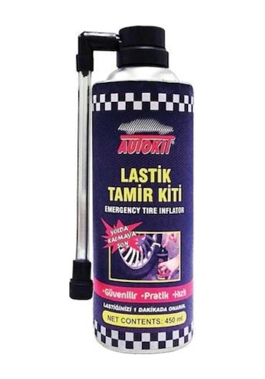 Autokit Acil Lastik Şişirici Lastik Tamir Sprey Kiti 450 ML