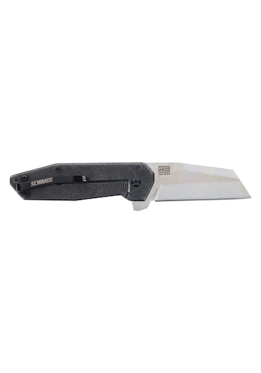 Schrade Usa Slyte Compact Katlanır Düz Saten D2 Çelik Kamp Bıçak - 1182277 Siyah