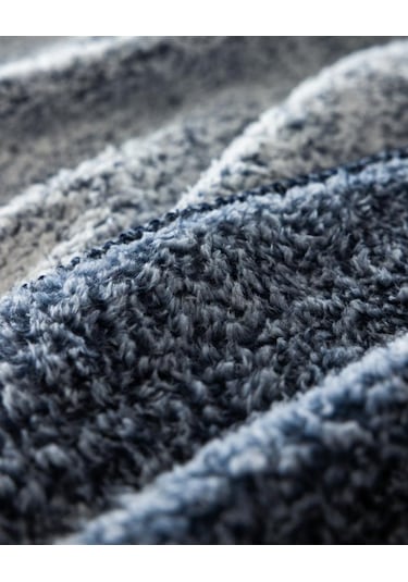 Madame Coco Nord Çift Kişilik Sherpa Battaniye İndigo Indigo