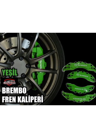 Honda Yeşil Brembo 4'lü Kaliper Seti Kabartmalı