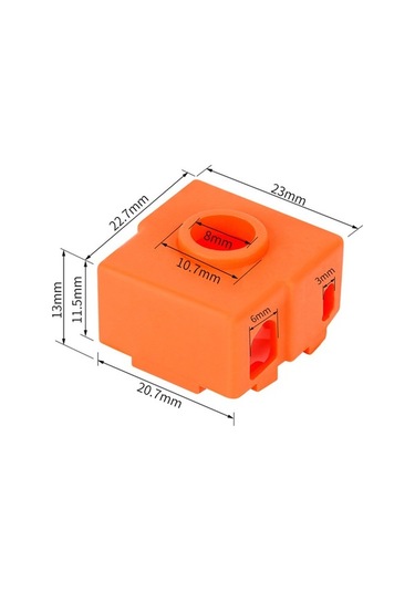 Novahub Cr-6 Se 3d Yazıcı Uyumlu Isolasyon Silikon Çorap, Cr-6 Se/ender-3 Serisi İçin Metal Tasarım Hotend Kiti