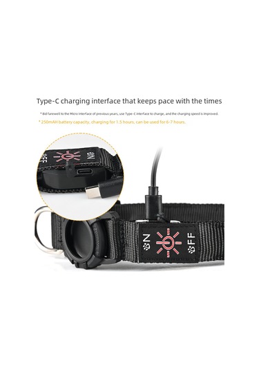 Geeroyoo Su Gece Görünürlüklü, Su Geçirmez, Takip Özellikli Köpek Tasması - Usb-c Şarjlı, 3 Boyut Seçeneği Altın