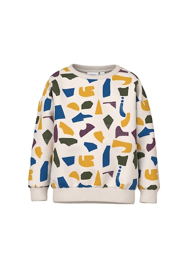 Name İt Unisex Çocuk Bisiklet Yaka Sweatshirt 13221507 001 Bej