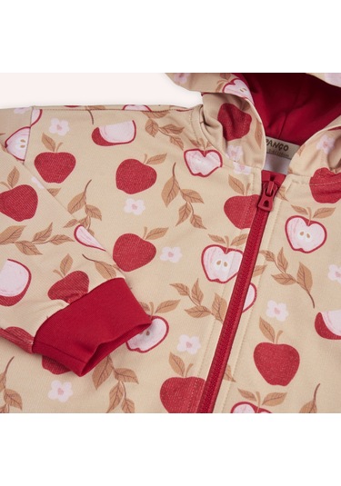 Kız Çocuk Fermuarlı Elma Desenli Sweatshirt Bej 2421gk08050-4846 001