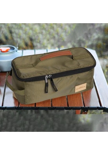 Haki Açık Hava Piknikleri İçin Büyük Kapasiteli Temizlemesi Kolay Çanta Çeşitli Eşyalar Düzenleyici