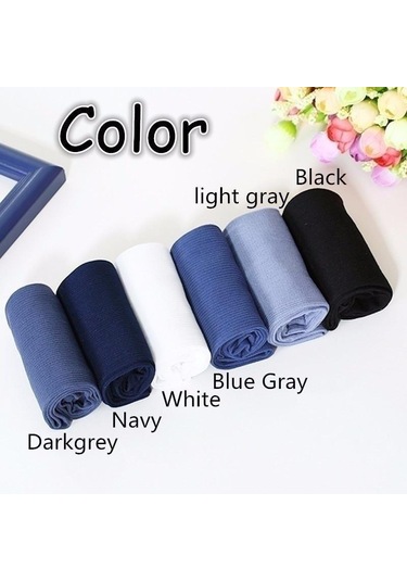 Lacivert 24/18/10/6 Adet Erkekler Resmi Nefes Uzun Çorap Rahat Rahat Anti-bakteriyel Deodorant Çorap Kutu Olmadan 12pcs-6pairs Lacivert