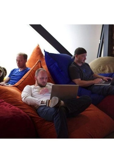 Novahub Yıkanabilir Düz Renk Fasulye Torbası Kapak 100x140 Cm Kanepe Slipcover Oturma Odası Dekor Kahve Kahve