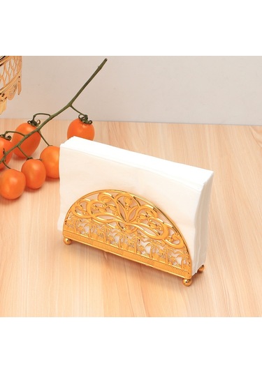 Sones Metal Vintage Dik Yemek Masası Kağıt Havlu Düzenleyici Gümüş