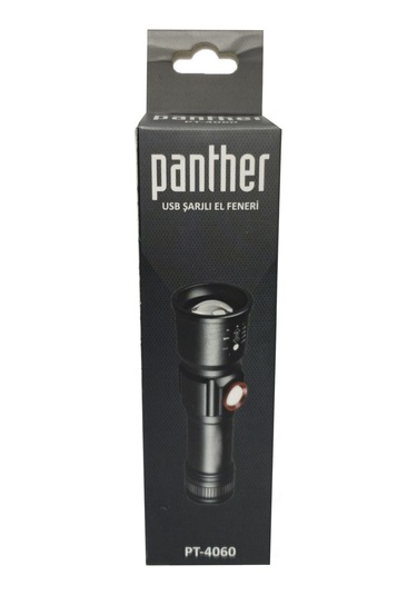 Panther Pt-4060 Usb Şarjlı 1000 Lümen Siyah