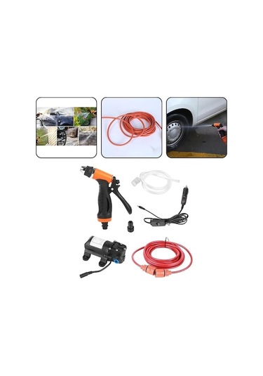Ganzhoushop Yüksek Basınçlı Taşınabilir Su Pompası Seti 12v Ev Ve Araba Yıkama Tl