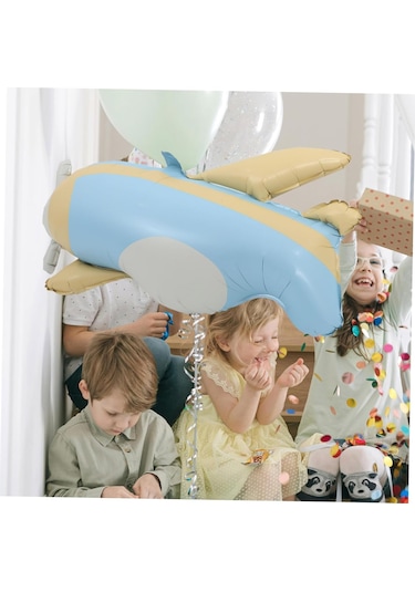 Retro Uçak Folyo Balon 78x42 Cm
