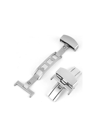 Saat Kordon Klipsi Kelebek Saat Tokası Metalik Krom 20Mm Çelik T2