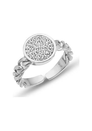 Blackcraft Gümüş Ayarlanabilir Yuvarlak Zirkon Taşlı Kadın Yüzük Bc-0ad602 Renkli