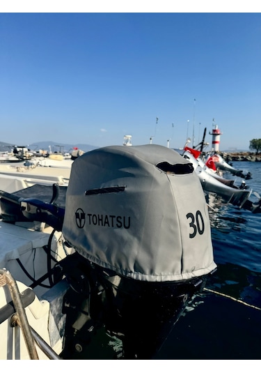Tekne Motor Kılıfı Dıştan Takma Marin Deri Tohatsu 30 Hp