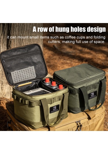 Mufunye Taşınabilir Çok Amaçlı Kamp Çantası - Çarpışma Önleyici Piknik Ekipmanları Organizer, Açık Hava Pişirme Seti Saklama Çantası Çok Renkli