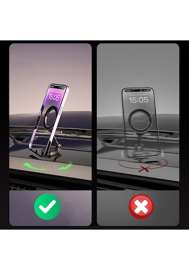 Dexmon Magsafe Katlanabilir Mıknatıslı Mini Araç İçi Telefon Tutucu