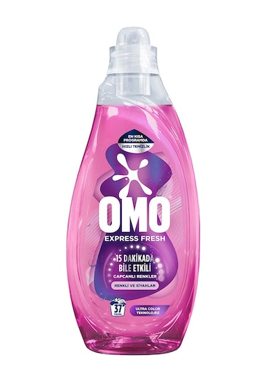 Omo Express Fresh Capcanlı Renkler Renkli ve Siyahlar Sıvı Çamaşır Deterjanı 1480 ML
