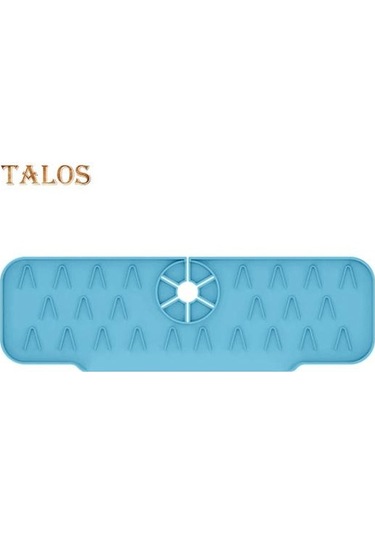 Gökyüzü Mavisi Lavabo Sıçrama Koruması Ultra Kalın Çok Amaçlı Basit Kurulum Pratik Lavabo Bataryası Mat Tezgah Üstü Sıçrama Önleyici Drenaj Pedi