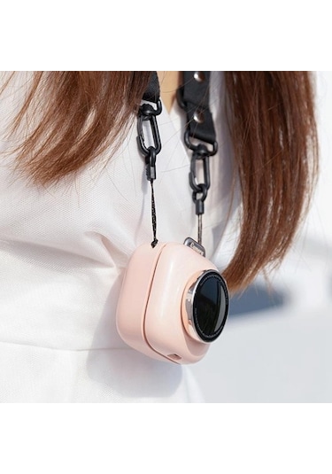 Asılı Boyun Kamera Tarzı Fan Usb Şarj Edilebilir Taşınabilir - Yeşil 6007 Yeşil