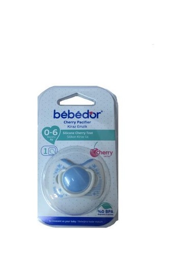 Bebedor 101 Yumuşak Kiraz  Emzik 0-6 Ay Mavi