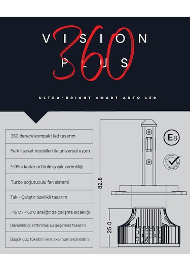 C9 360 Led Xenon Dob 9005 34w 8800 Lumen