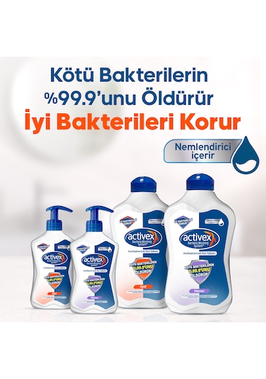 Activex Aktif Antibakteriyel Sıvı Sabun 2 x 1500 ML + 500 ML