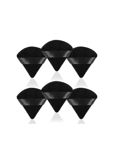 Mufunye 6 Adet Üçgen Pudra Puf, Makyaj Puf, Yüz Pudrası İçin Pudra Pufları, Üçgen Makyaj Kadife Puf, Makyaj