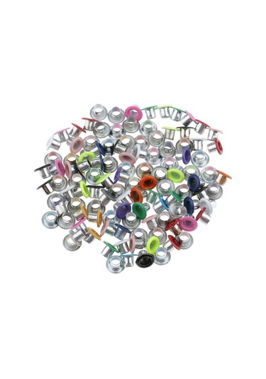 Giyim Leathercraft Scrapbooking Bezeme İçin 100 Adet Metal Kuşgözü Toka 4.5mm