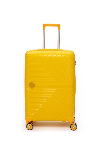 4 Lü Valiz Seti Elatae Exclusive Pro Polipropilen Kırılmaz Büyük - Orta - Kabin Boy Ve Makyaj Sarı 5239