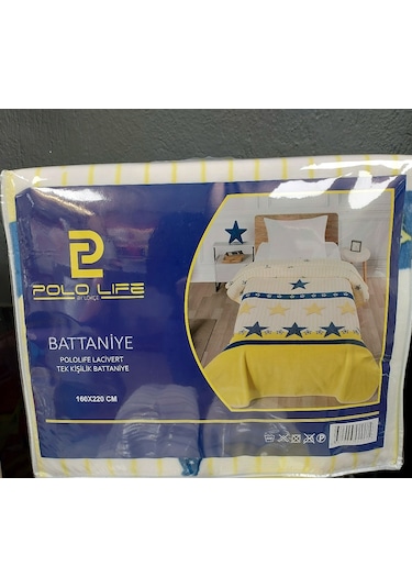 Polo Life Taraftar Yıldız Tek Kişilik Battaniye -fb Sarı Lacivert Sarı - Lacivert