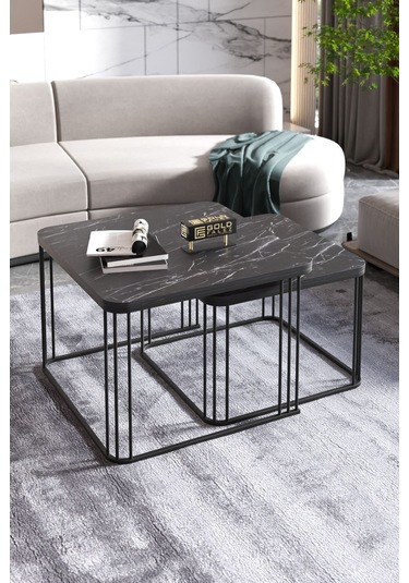 Orta Sehpa İkili Alize Bendir Siyah