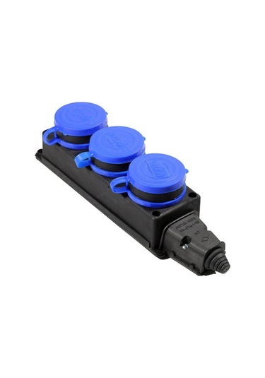 1x16 Monofaze Kauçuk 3'lü Grup Priz-555