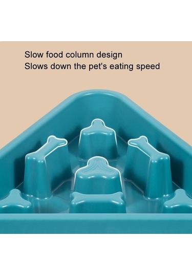 Dm Cbtx Üçgen Kemik Pet Yavaş Yemek Kabı, Köpek Ve Kedi Mama Kaseleri Pembe