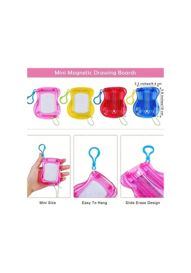 Techbloom 12 Adet Manyetik Çizim Tahtası Eğitici Doodle Yazı Yazma Oyuncağı Parti Hediyesi 3-6 Yaş Ahşap