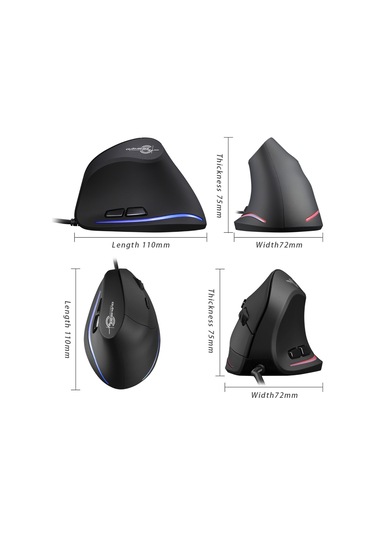 Geeroyoo "t-20 Dikey Ergonomik Şarj Edilebilir 3200 Dpı Oyun Faresi - Pc/mac Uyumlu" 001