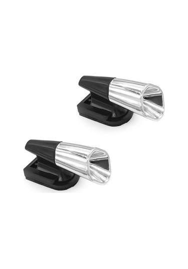 Mufunye Araç Ultrasonik Hayvan Engelleme Cihazı, Led Işıklı Vahşi Hayvan Uyarıcısı, Rüzgar Aktifli 2 Adet Gümüş