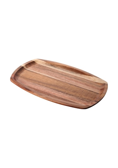 Akayev Akasya Kayık Sunum 30x18cm Kahverengi