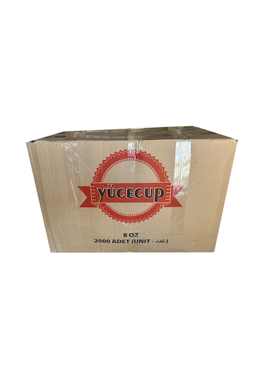 Dağyüce Kağıt Karton Bardak Tek Kullanımlık Çay Kahve Bardağı  8 Oz - 2000 Adet / Koli