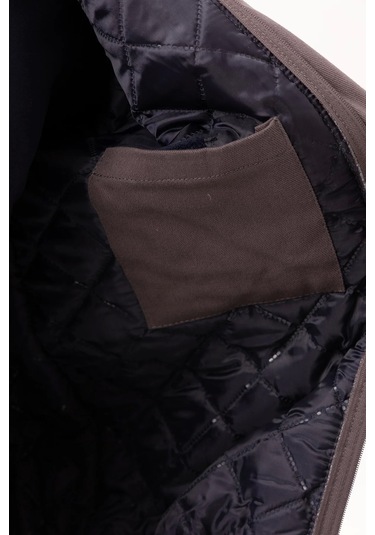 Kışlık İş Mont Grituruncu Kapitone Astarlı Avensis Astar Rüzgar Geçirmez Montu Kıyafeti Gri-Kırmızı